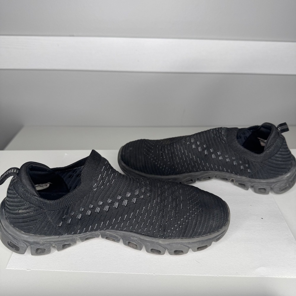 Skechers Glide-Step Women Size 6 Black Knit Slip On Walking Shoes 40412 - Picture 6 of 9